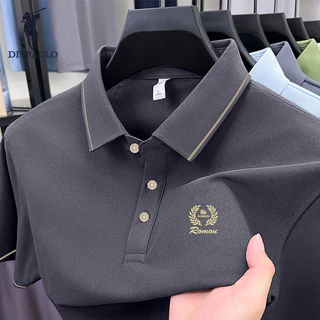 DIVPOLO2321-MSเสื้อโปโลผู้ชาย สไตล์สปอร์ต แขนสั้น ผ้าฝ้ายแท้ ใส่สบาย เสื้อโปโล Unisex ผู้ชาย ผู้หญิง สีพื้น สไตล์มินิมอล