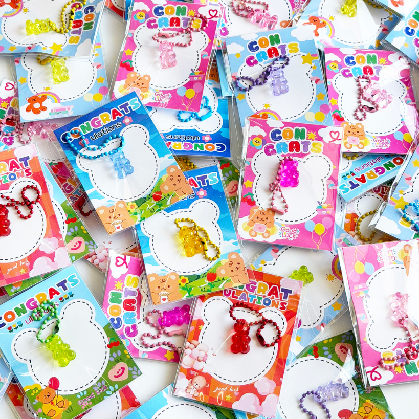 ของปัจฉิม พวงกุญแจ ลายหมี ดอกไม้ น่ารักๆ คละสี พวงกุญแจปัจฉิม ราคา ถูกที่สุด ดีลบีเคเค แกลเลอรีภาพที่ 5