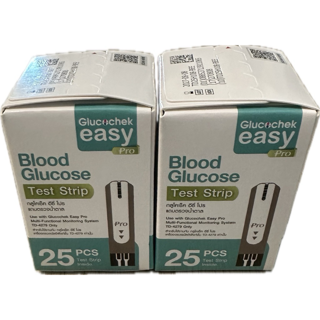 Glucochek Easy Pro แผ่นตรวจเบาหวาน / แผ่นตรวจน้ำตาล รุ่น TD-4279A กล่องละ 50ชิ้น(exp.08/2027)/เครื่องตรวจน้ำตาล
