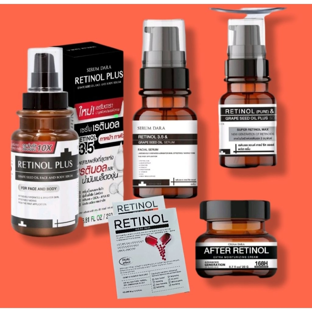 ครีมดารา เรตินอล พลัส แกรปซีด ของแท้เท่านั้น Dara serum retinol plus grape seed (เลือกได้หลากหลาย)