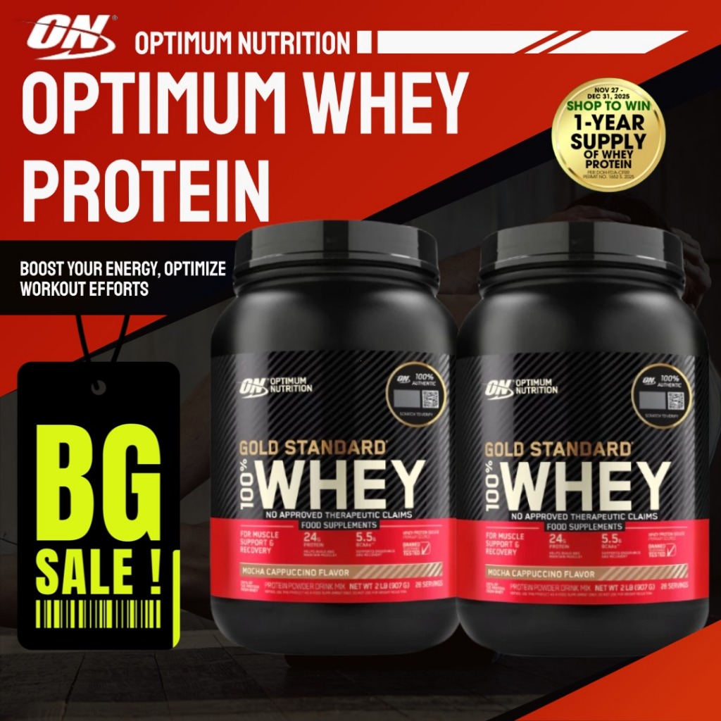 [2 Lbs+2 Lbs]Optimum Nutrition Gold Standard Whey Protein Isolate เวย์ โปรตีนเพิ่มกล้ามเนื้อ