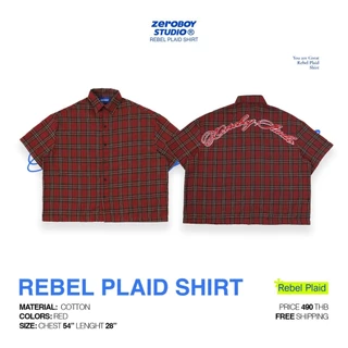 ZEROBOY® —REBEL PLAID SHIRT เสื้อเชิ้ตแขนสั้นลายสก็อต