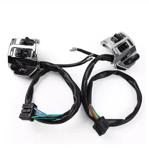 สวิตช์มือจับ สำหรับ Vespa Sprint Primavera 150 ซ้ายสวิตช์แฮนด์ ชิ้นส่วนไฟฟ้าโครเมียมด้านขวา