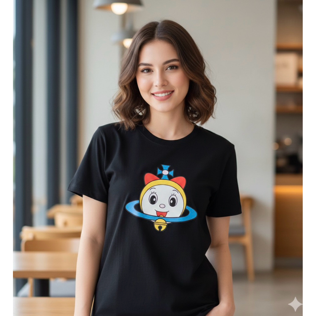 เสื้อยืด ดาวเสาร์ โดเรมี่ Vi-vien-ne We-stw-ood baby tee  น่ารักมากๆ เนื้อผ้า คอตตอน  สี ดำ , ขาว  S