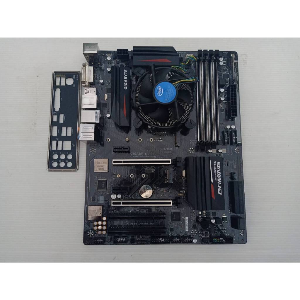 Mainboard 1151 Gigabyte GA-H270 GAMING 3 มีฝาหลัง + CPU INTEL Core i5-7500 พร้อมซิงค์พัดลม