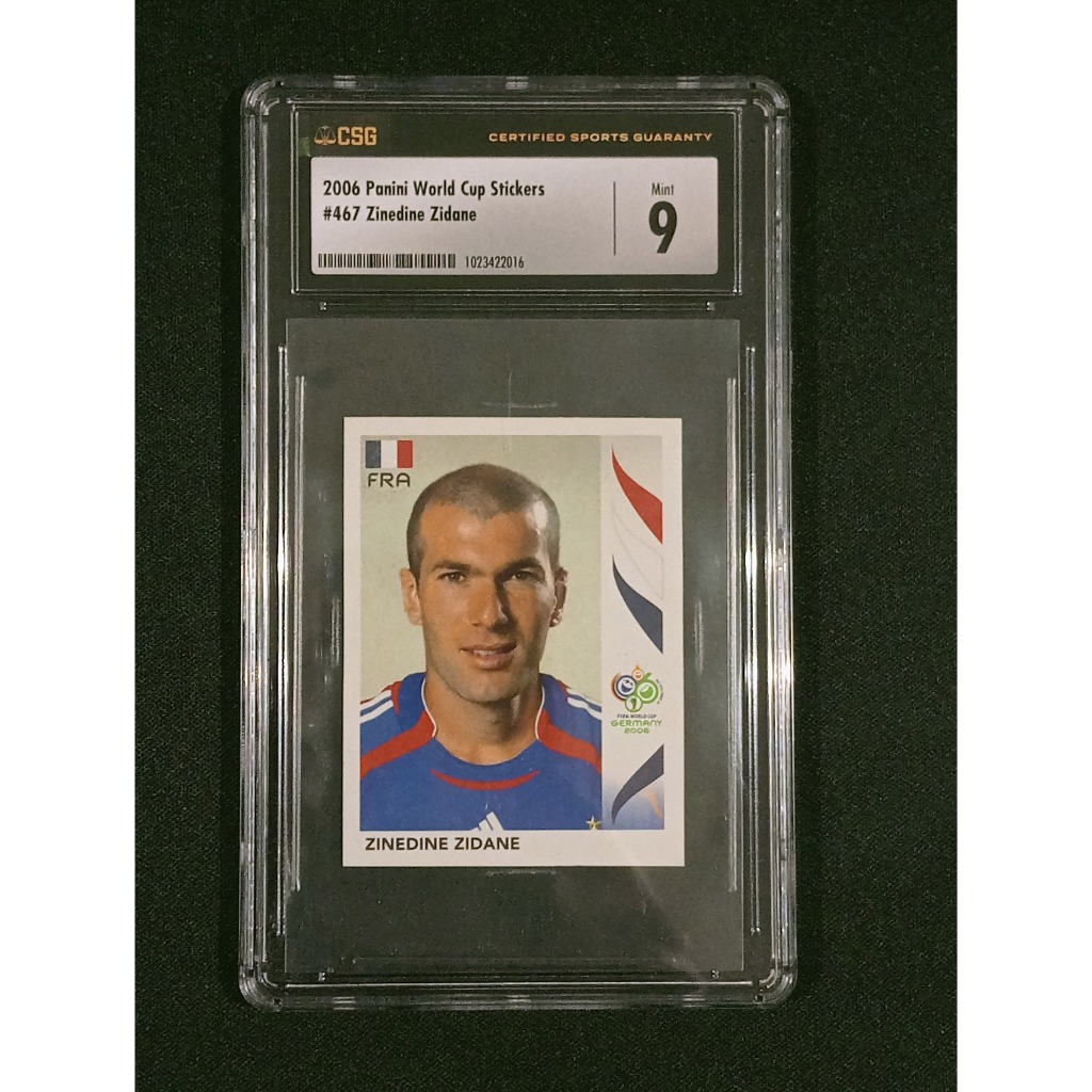 2006 Panini World Cup Stickers #467 Zinedine Zidane France CSG 9 Mint