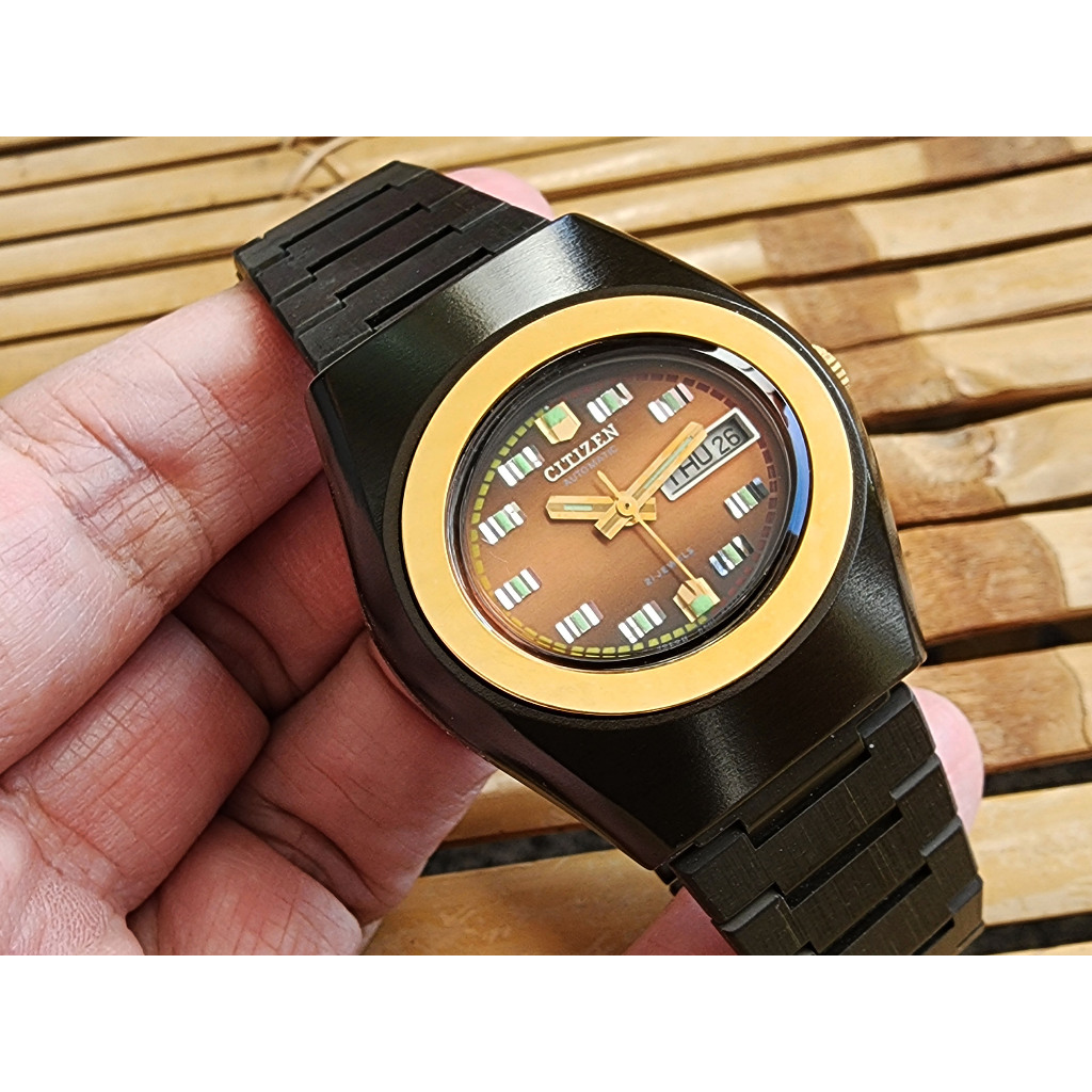 นาฬิกา citizen automatic สิงห์ดำ รุ่นเก่า สภาพเก่าเก็บ สวยๆ