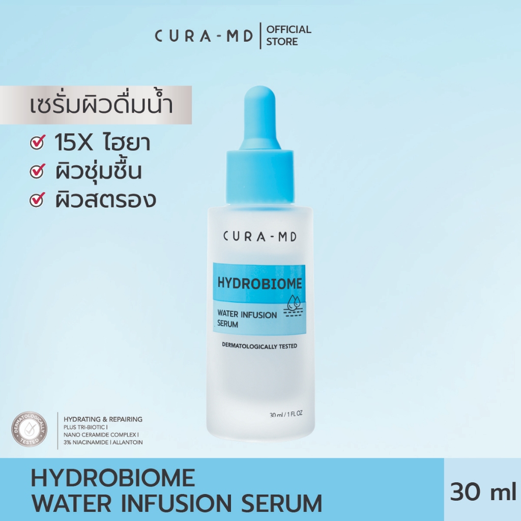 [Setฟื้นผิว 3 ขั้นตอน] เติมน้ำให้ผิว อิ่มฟู ผิวแข็งแรง ปกป้องแดด SPF50 PA++++ CURA-MD Hydrobiome เซรั่ม ซอฟท์ครีม กันแดด — صورة 7