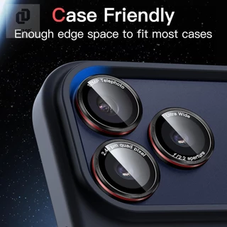 ฟิล์มเลนส์ DUZON Camera Lens Protector for iPhone 17 12 13 14 15 16 PRO MAX PLUS MINI Glass Metal Individual Ring Cover