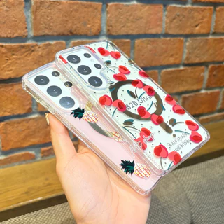 💥พร้อมส่ง💥New Case เคสลายเชอร์รี่ มีแม่เหล็กชาร์จ สำหรับรุ่น Samsung Galaxy S26ultra S23ultra S24ultra S25ultra