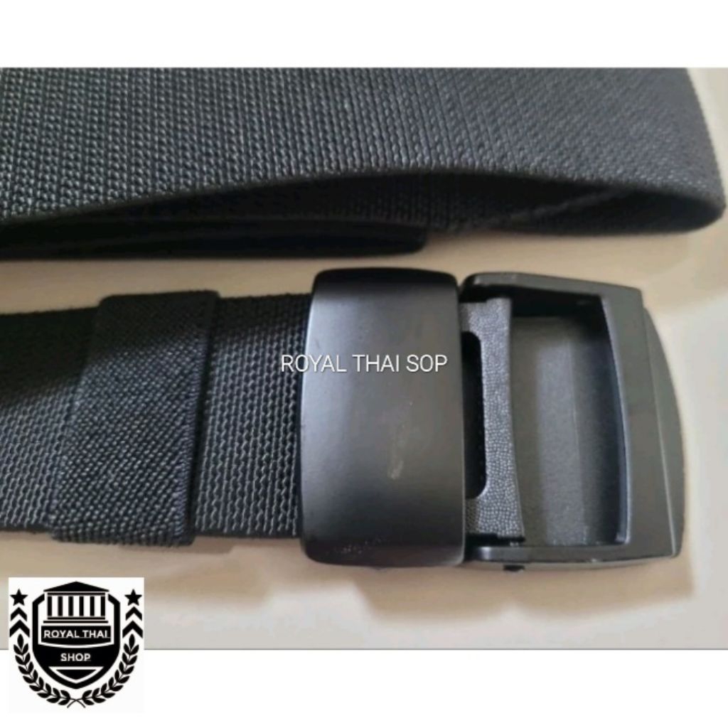 เข็มขัดยุทธวิธี เข็มขัดทหาร หัวเหล็ก สายไนลอน สีดำ - รูปที่ 3