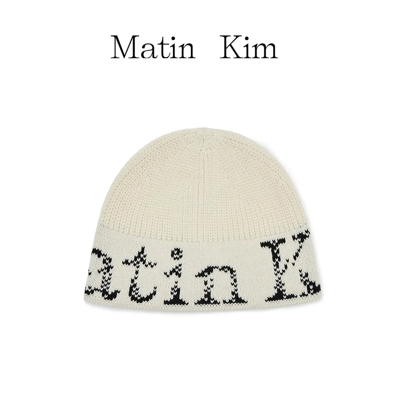 【Matin Kim】 Jacquard Knit Beanie หมวกถักลายเจคาร์ด