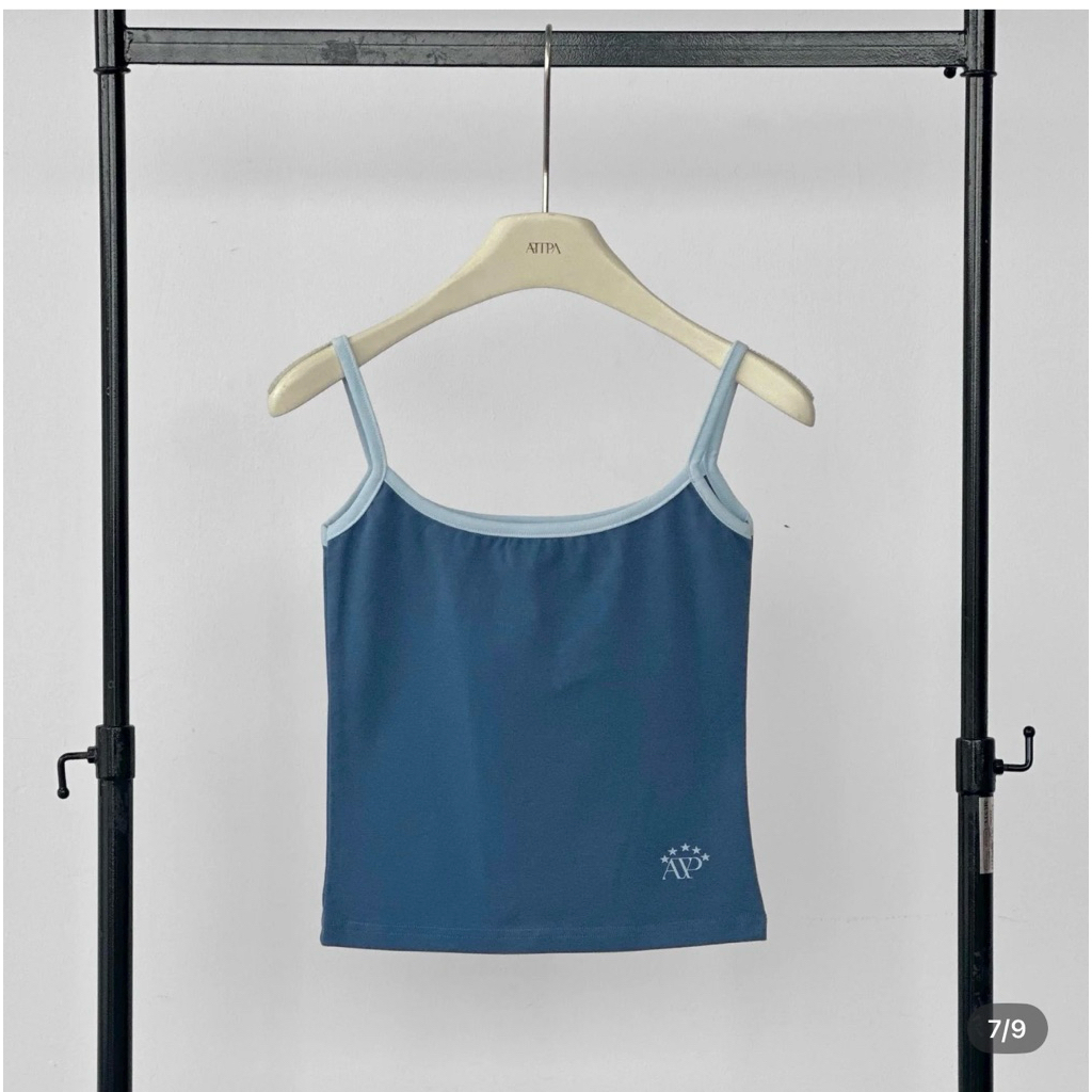 ส่งต่อAtipa-StarCrestCamiเสื้อสายเดี่ยวทูโทนสีน้ำเงินตุ่นL