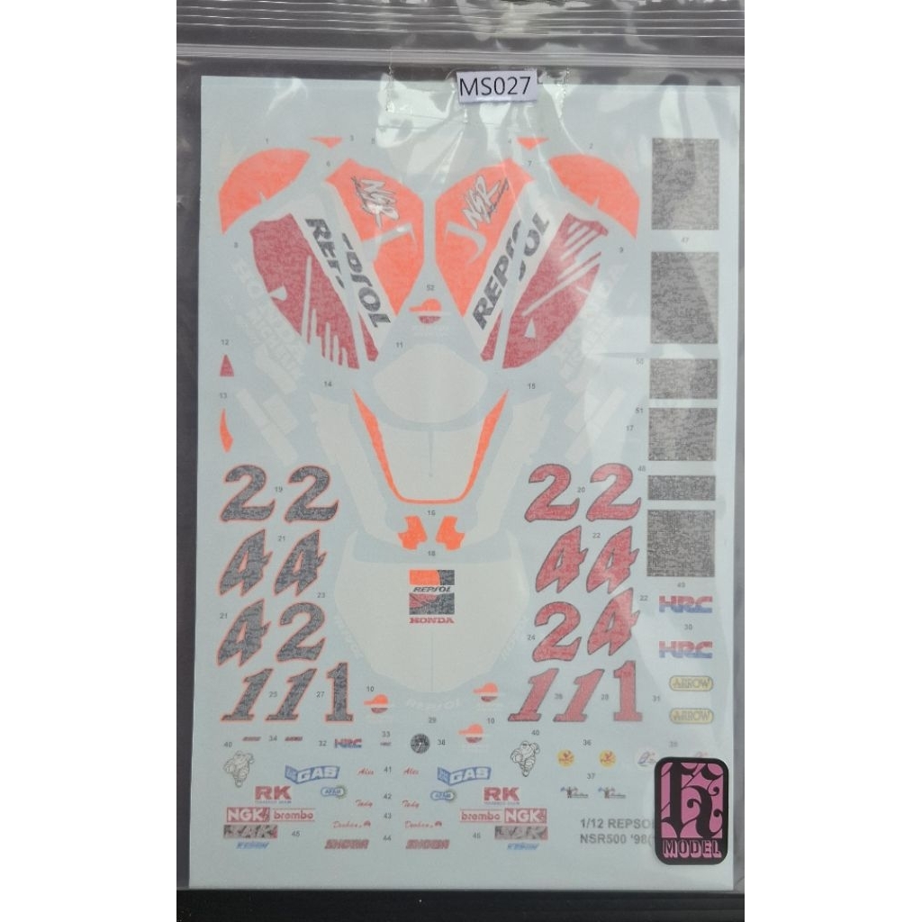 ดีคอล REPSOL HONDA NSR500'98 TAMIYA
