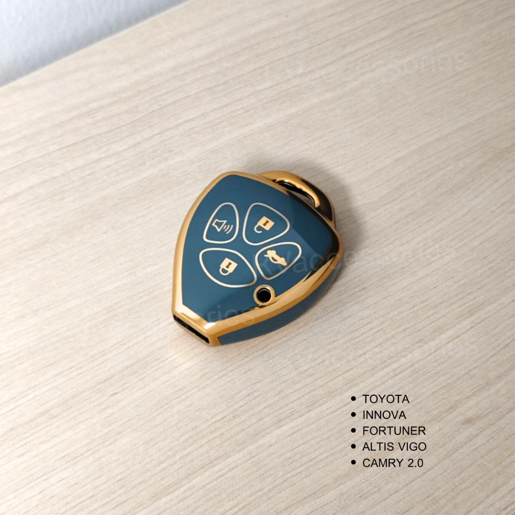 เคสกุญแจรถยนต์ Toyota  Vigo Innova Fortuner Altis Camry 2.0 แบบ4ปุ่ม เคสกุญแจ TPU พร้อมพวงกุญแจ - รูปที่ 5