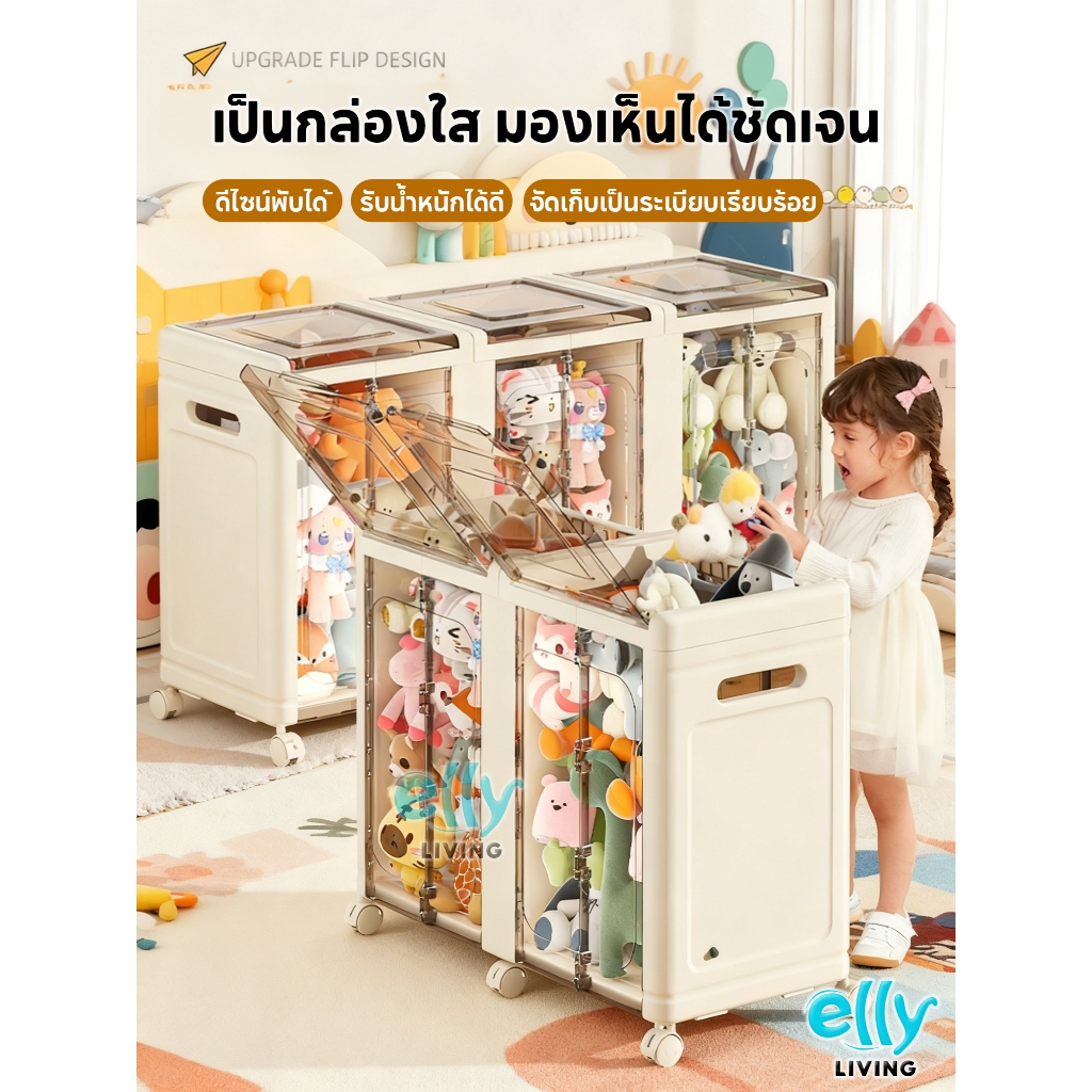 กล่องเก็บของพับได้ กล่องเก็บผ้านวมเสื้อผ้า กล่องเก็บของเล่นเด็ก กล่องเก็บอาหารสุนัข แผงใสมองเห็นได้  กันฝุ่นกันชื้น