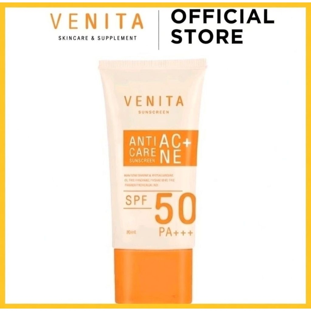 1 หลอด ครีมกันแดดเวนิต้า SPF50 PA+++ เนื้อเจลบางเบา ซึมเร็ว ไม่เหนียว 30ml