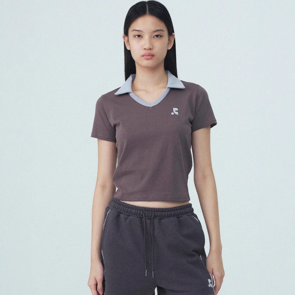 🎗ของแท้💯% เกาหลีRest เสื้อยืดแขนสั้นปักลาย RR เสื้อโปโล Slim Fit Slim Positive Shoulder👚 - รูปที่ 2