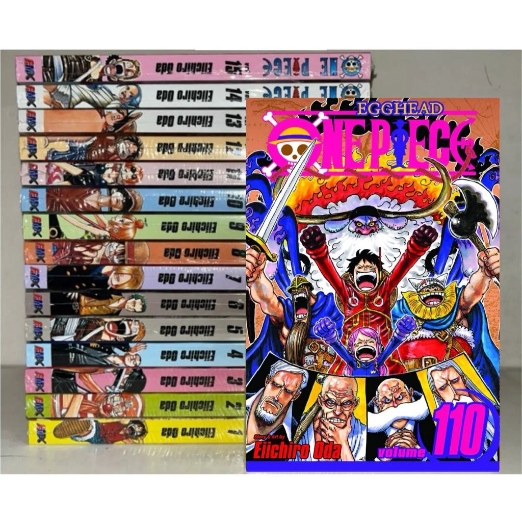 ONE PIECE VOLUME (ตัวเลข) 01 - 110 FULL SET (ชุดเต็ม) ENGLISH VERSION COMIC BOOK (หนังสือการ์ตูนเวอร์ชั่นภาษาอังกฤษ)
