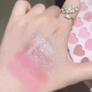 K'APEINE พาเลตตารูปหัวใจ 12 สี บลัชออน จบในตลับเดียว แมท ประกายชิมเมอร์ครบทุกลุค สีสวย ติดทน กันน้ำ อายแชโดว์