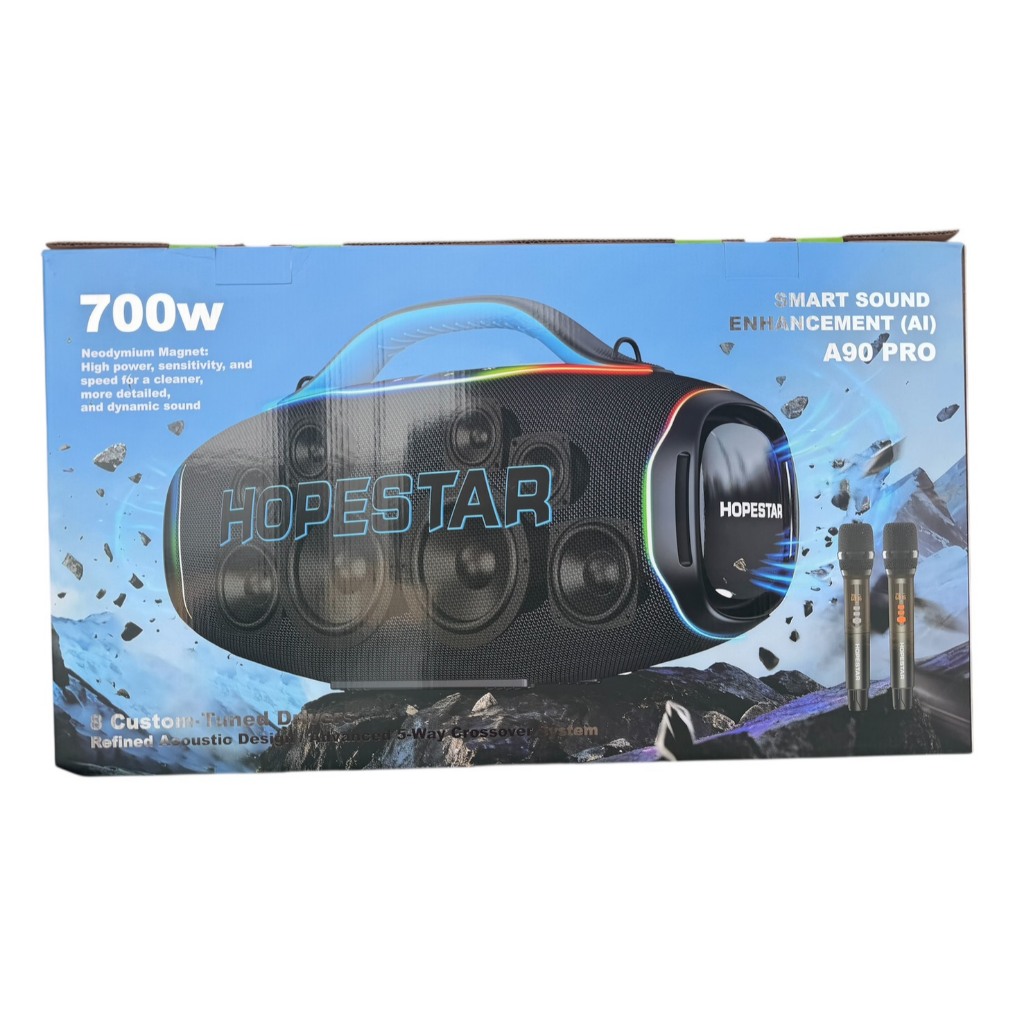 ลำโพง Hopestar A90 PRO  700W +2microphoneไร้สาย