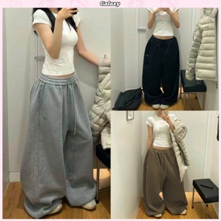 กางเกงวอร์ม กางเกงทรงหลวม ติดพื้น มีเชือกที่เอว ใส่สบาย สไตล…