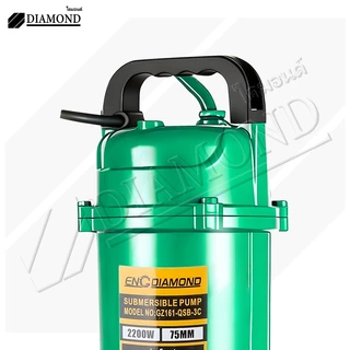 Diamond ปั๊มแช่ไฟฟ้า ปั๊มจุ่ม ปั๊มแช่ 3 นิ้ว ปั้มแช่ดูดโคลน 2200W สายไฟ 8 เมตร มอเตอร์ทองแดงแท้ 100% แรงดันสูง