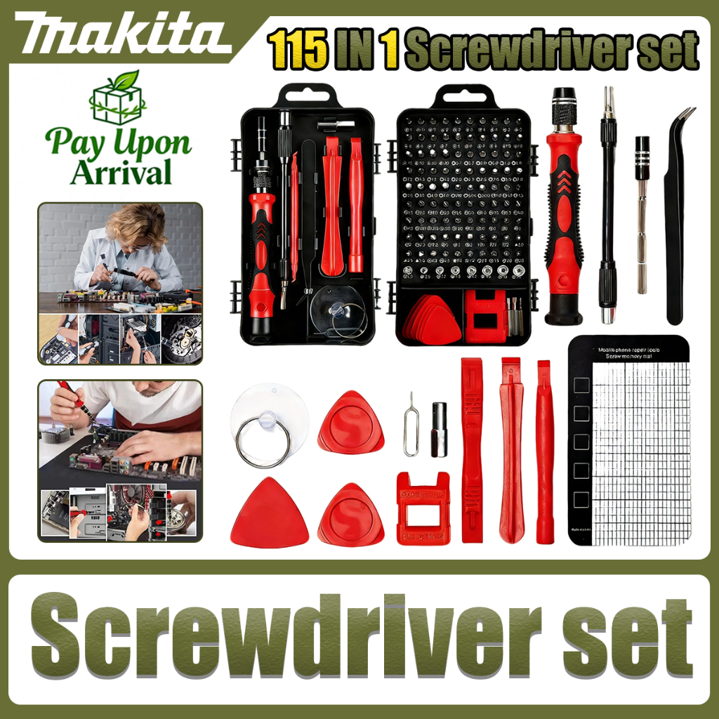 ชุดไขควงอเนกประสงค์ ชุดซ่อมคอมพิวเตอร์ ชุดไขควงแม่นยํา ชุดไขควง 115-in-1 ไขควงทํางาน screwdriver