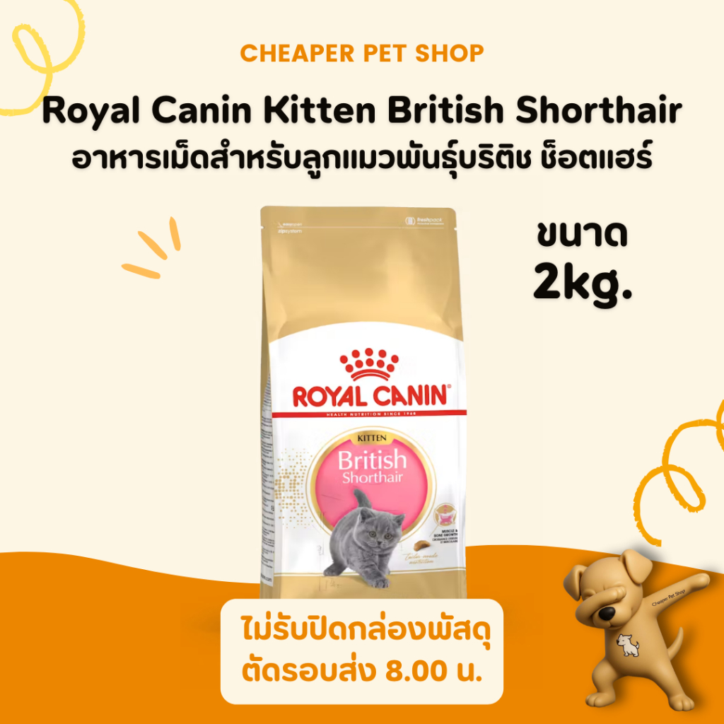 [Cheaper] Royal Canin British Shorthair Kitten 2kg อาหารแมว โรยัลคานิน ลูกแมว บริติช ชอร์ตแฮร์