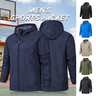 เสื้อแจ็คเก็ตลำลองผู้ชาย เสื้อแจ็คเก็ตกันฝน กันน้ำ น้ำหนักเบ…