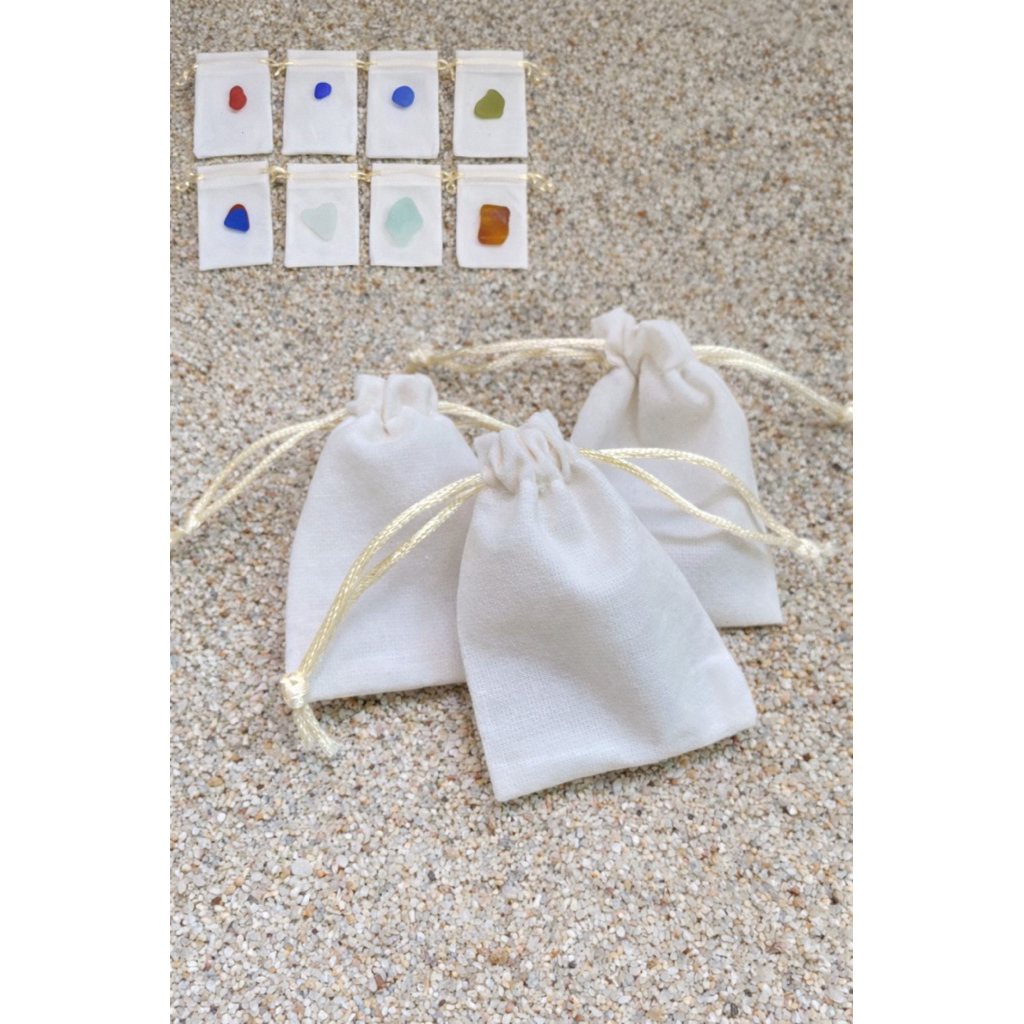 ถุงจุ่ม Seaglass แท้จากทะเล 3 ถุง 150 บาท | ลุ้นสีธรรมชาติ มีสี Rare 2 สี | Seaglass คัดมือ