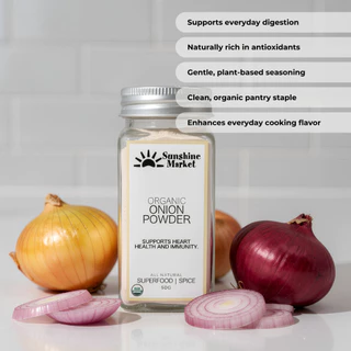 Sunshine Market Organic Onion Powder | ซันไชน์ มาร์เก็ต ผงหัวหอมออร์แกนิก 50 กรัม