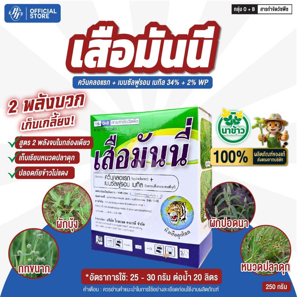 เสือมันนี่ ควินคลอแรก+เบนซัลฟูรอน  250g สารกำจัดวัชพืชในนาข้าว หญ้าข้าวนก หญ้านกสีชมพู ผักปอด หญ้ากก