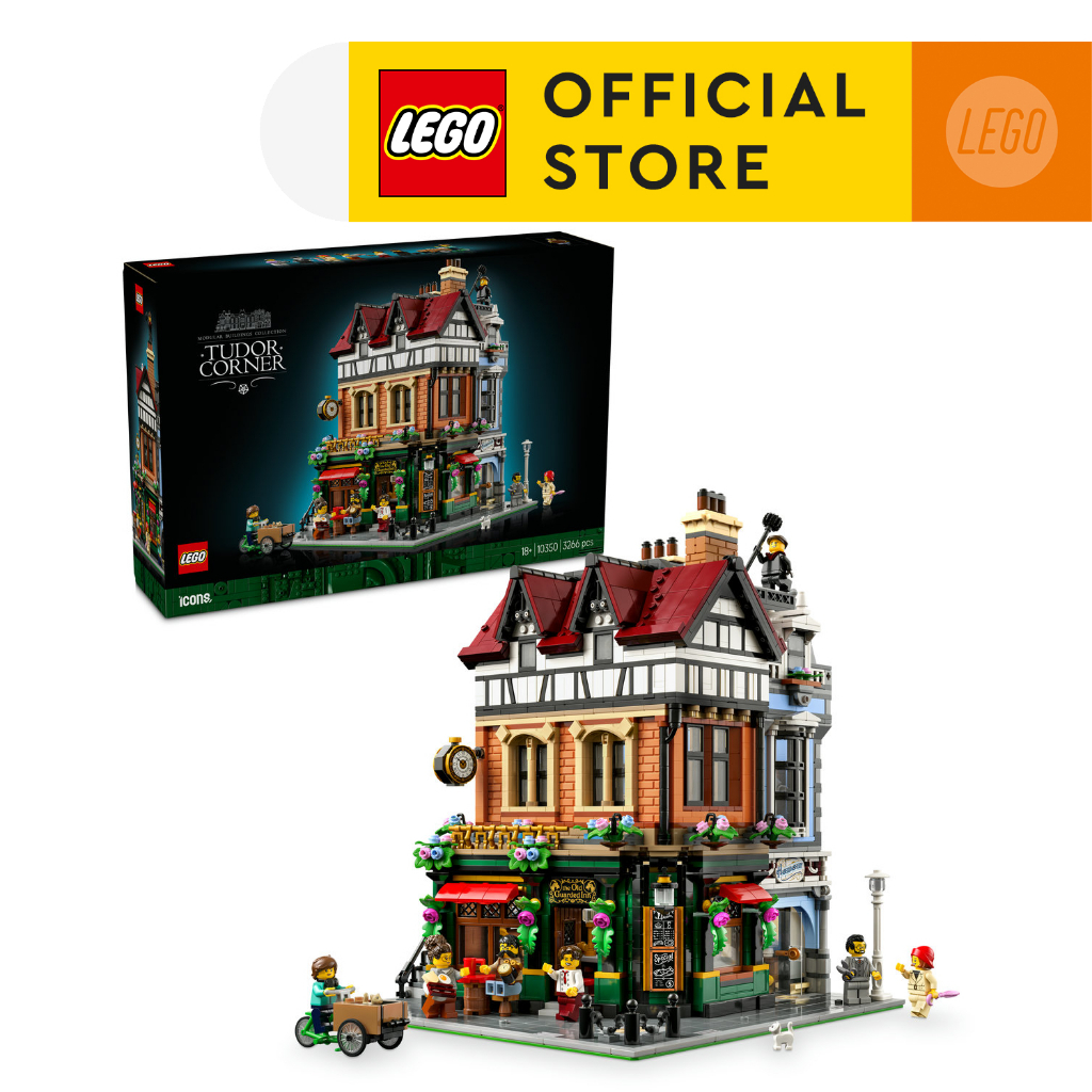 LEGO Icons 10350 Tudor Corner (3266Pcs.), Building Blocks, Kids Toy