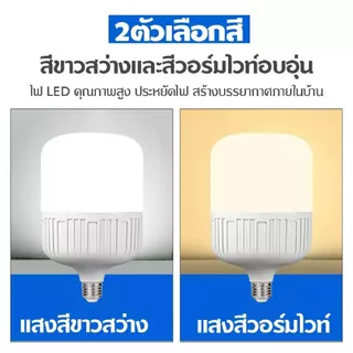 หลอดไฟ LED 65W 60Watts ทรงกระบอก ขั้ว E27 หลอด LED Bulb LightWatts ซุปเปอร์สว่าง สีขาว