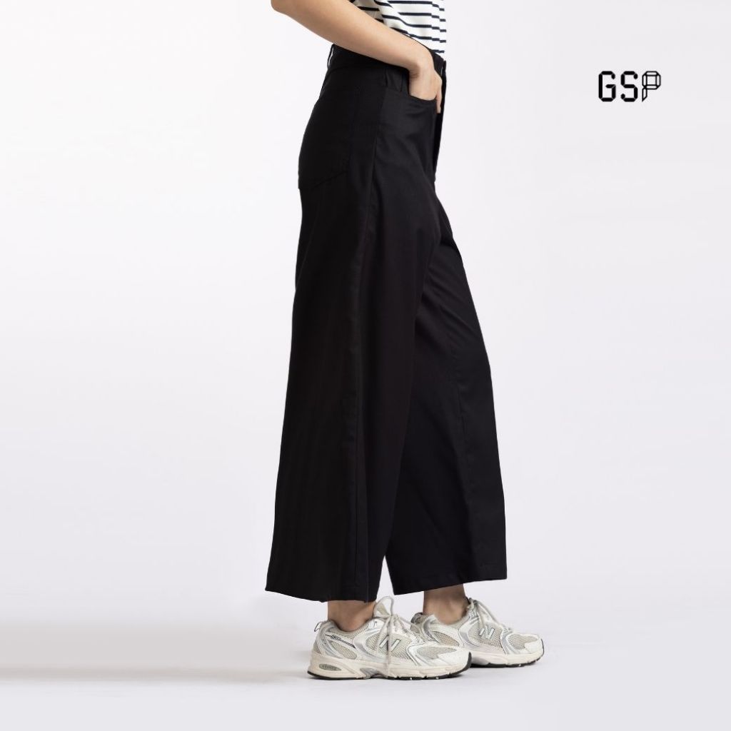 GSP Pants Lycra stretch กางเกงขายาว สีดำ P9YABL