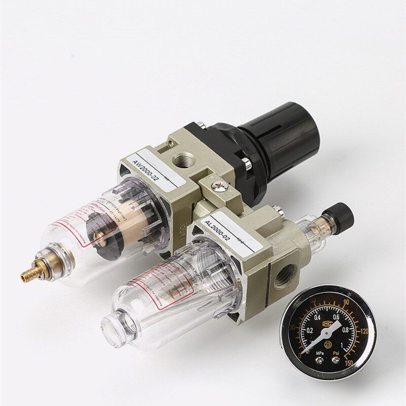 AC2010-02 1/4 "BSP คู่มือการใช้งานเครื่องกรองคว ชุดกรองดักน้ำ ตัวกรองลมดักน้ําดักไอน้ำ ปั้มลม พร้อมใส้กรองปรับแรงดันลม