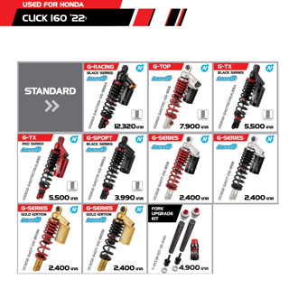 Pre-Oder YSS โช้ค Click160 ปี 22 ขึ้นไป ความสูง STD มีให้เลื…