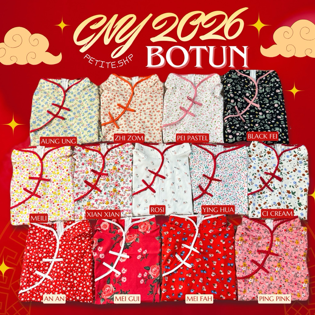 Petite♡︎ Botun crop เสื้อครอปคอจีนใส่รับอั่งเปาตรุษจีน เสื้อกี่เพ้า เสื้ออาหมวยลายดอกโบตั๋น น่ารัก ราคา ถูกที่สุด ดีลบีเคเค แกลเลอรีภาพที่ 2