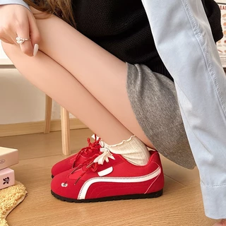 ส่งฟรี รองเท้าผ้าใบน่ารัก รองเท้าผู้หญิง พร้อมส่ง ผ้าใบลำลองแฟชั่นสไตล์เกาหลี พื้นนุ่ม น้ำหนักเบา [LND3376]