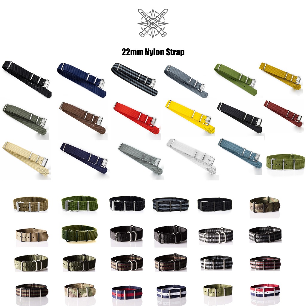 สายนาฬิกา สายผ้านาโต้ 22mm Nato Strap 22mm รุ่น CNS Nylon Strap 22mm