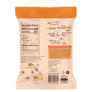 Wel-B Freeze-dried Peach 14g. (พีชกรอบ 14g.) (แพ็ค 6 ซอง) - ขนมเพื่อสุขภาพ ผลไม้กรอบ ผลไม้ฟรีซดราย