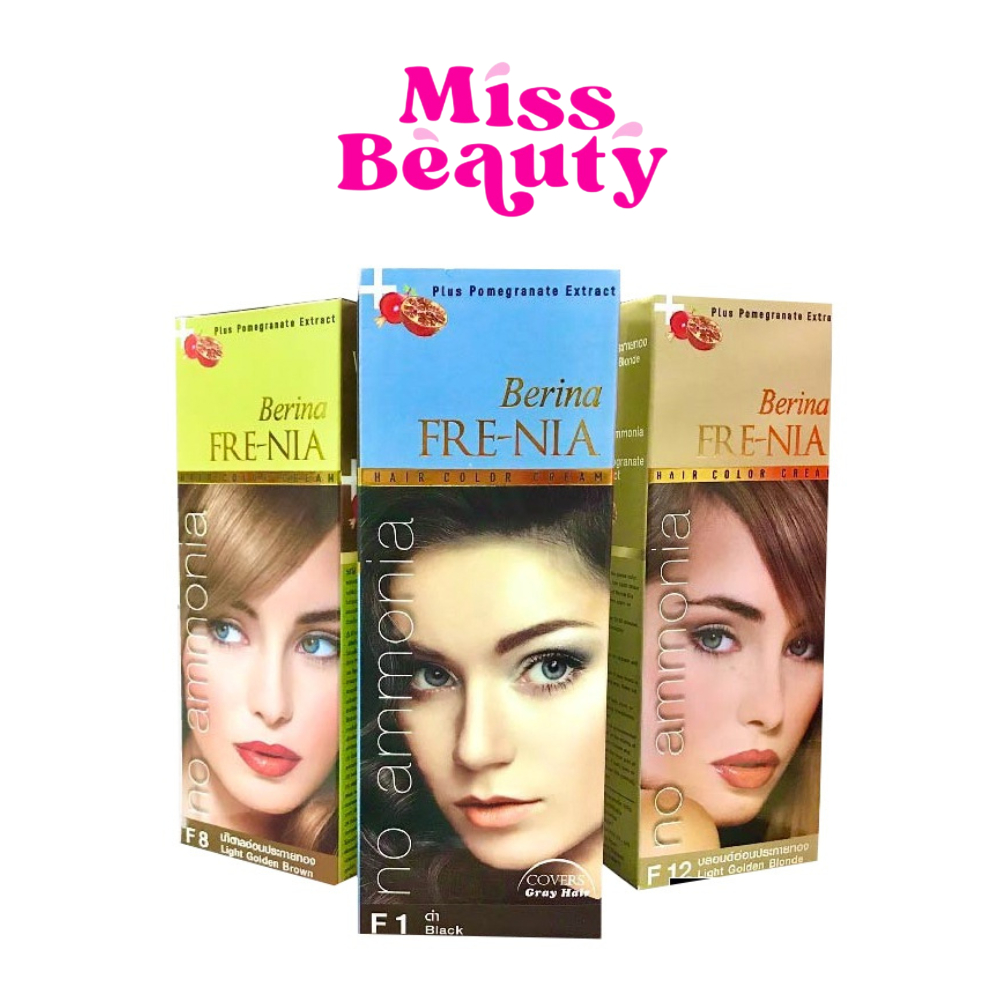 เบอริน่า ฟรี-เนีย ครีมย้อมผม ไร้แอมโมเนีย BERINA FRE-NIA F1-F12
