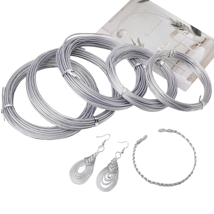 ลวดอลูมิเนียมขนาด 1.2-3 มม. สำหรับ DIY งานเครื่องประดับทำสร้อยข้อมือและต่างหู