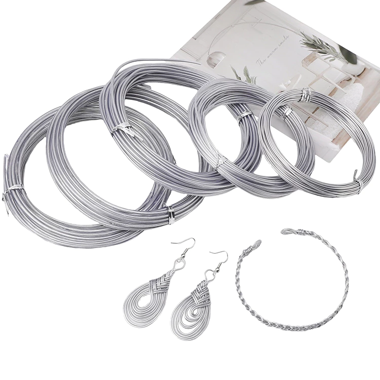ลวดอลูมิเนียมขนาด 1.2-3 มม. สำหรับ DIY งานเครื่องประดับทำสร้อยข้อมือและต่างหู
