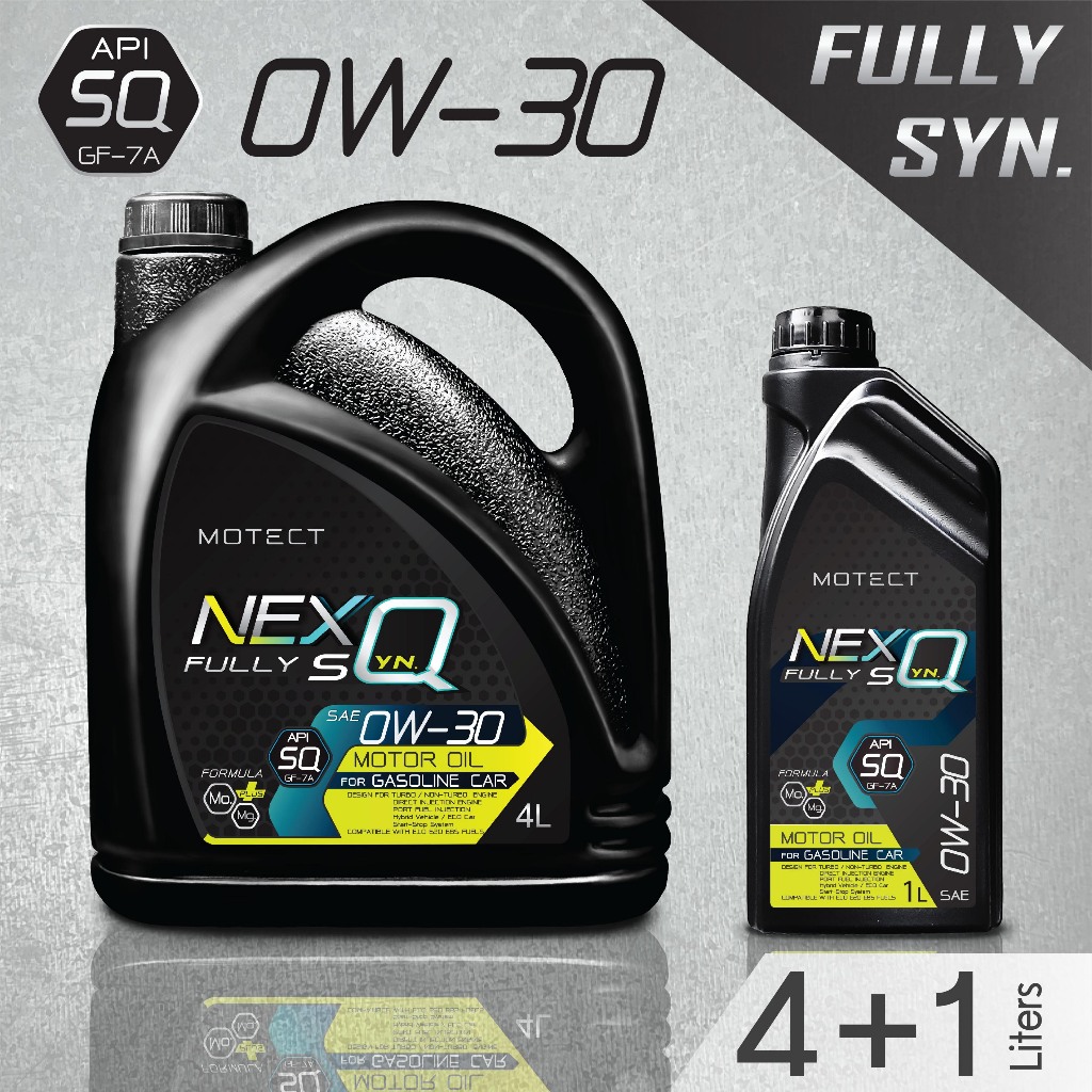 MOTECT Euro 6c น้ำมันเครื่องเบนซิน สังเคราะห์แท้ NEX Q 0W-30 Fully Synthetic API SQ / ILSAC GF-7A (ธ