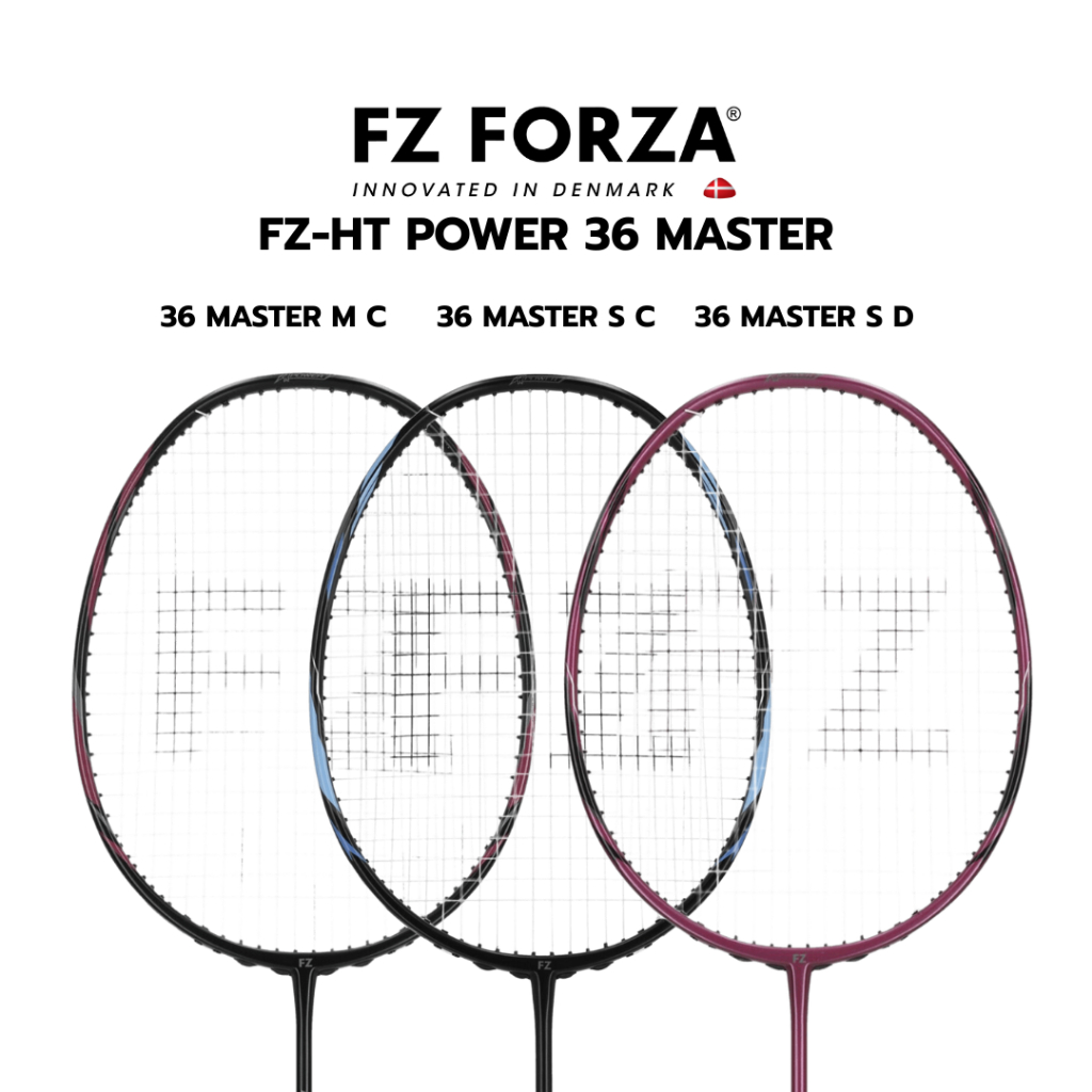 FZ FORZA ไม้แบดมินตัน รุ่น FZ-HT POWER 36 Master S / Master M ฟรีเอ็น+ซอง (บริการขึ้นเอ็นฟรี โปรดอ่านรายละเอียดก่อนสั่ง)