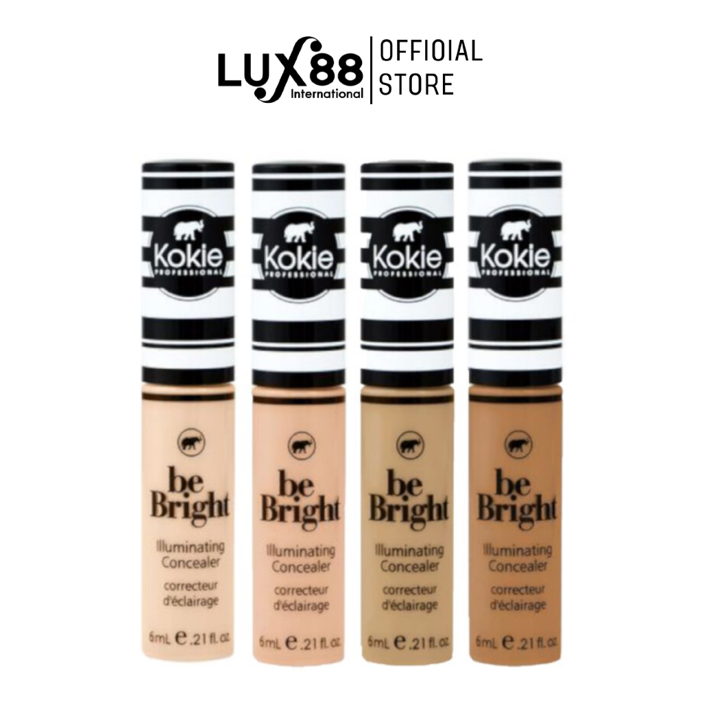 Kokie Be Bright Concealer 6ml คอนซีลเลอร์ปกปิดใต้ตาและริ้วรอยบนใบหน้า (ปิดรอยสิว/จุดด่างดำมิด)