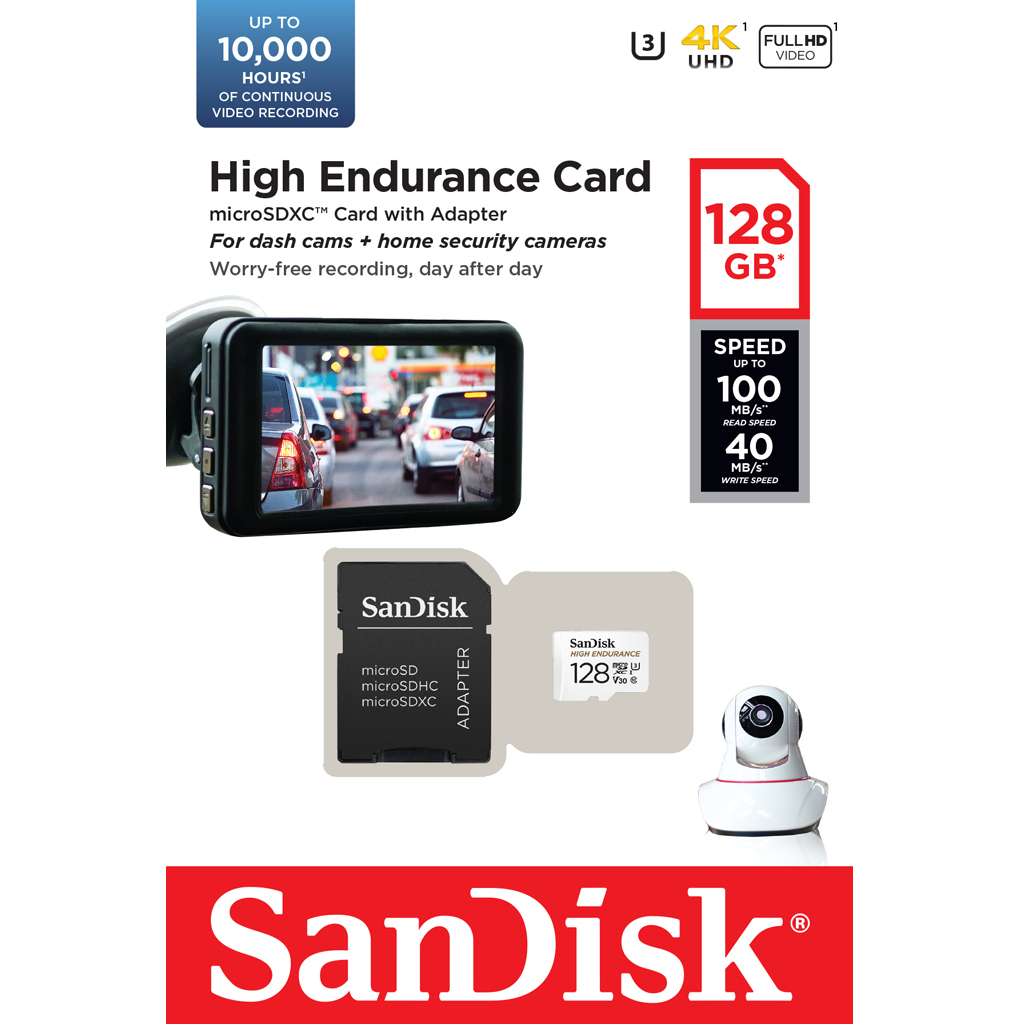 ซื้อ 1 แถม 1 s­a­n­d­i­s­k­ High Endurance Micro SDXC 64GB [100/40MB/s] UHS-I Class10 U3 V30 Memory card(SDSQQUR) - รูปที่ 4