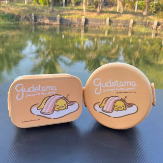 กล่องกลมและกล่องเหลี่ยมลายไม้Gudatama